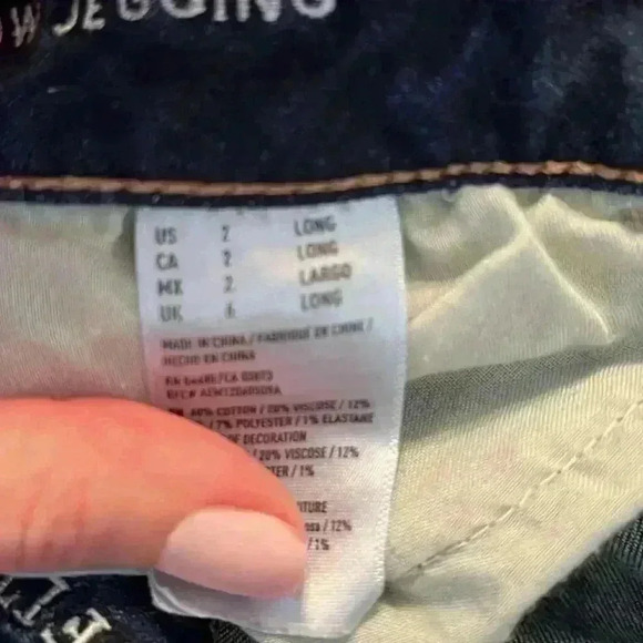 American Eagle Super Low Jegging - Size 2 Long - Picture 4 of 4